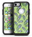 Purple and Green Watercolor Peacock Feathers - iPhone 7 or 8 OtterBox Case & Skin Kits
