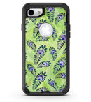 Purple and Green Watercolor Peacock Feathers - iPhone 7 or 8 OtterBox Case & Skin Kits