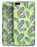 Purple and Green Watercolor Peacock Feathers - Skin-kit for the iPhone 8 or 8 Plus