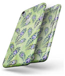 Purple and Green Watercolor Peacock Feathers - Skin-kit for the iPhone 8 or 8 Plus