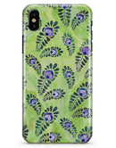 Purple and Green Watercolor Peacock Feathers - iPhone X Clipit Case