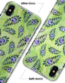 Purple and Green Watercolor Peacock Feathers - iPhone X Clipit Case