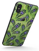 Purple and Green Watercolor Peacock Feathers - iPhone X Skin-Kit