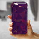 Purple and Orange Geometric Shapes iPhone 6/6s or 6/6s Plus 2-Piece Hybrid INK-Fuzed Case
