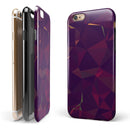 Purple and Orange Geometric Shapes iPhone 6/6s or 6/6s Plus 2-Piece Hybrid INK-Fuzed Case