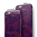 Purple and Orange Geometric Shapes iPhone 6/6s or 6/6s Plus 2-Piece Hybrid INK-Fuzed Case