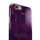 Purple and Orange Geometric Shapes iPhone 6/6s or 6/6s Plus 2-Piece Hybrid INK-Fuzed Case