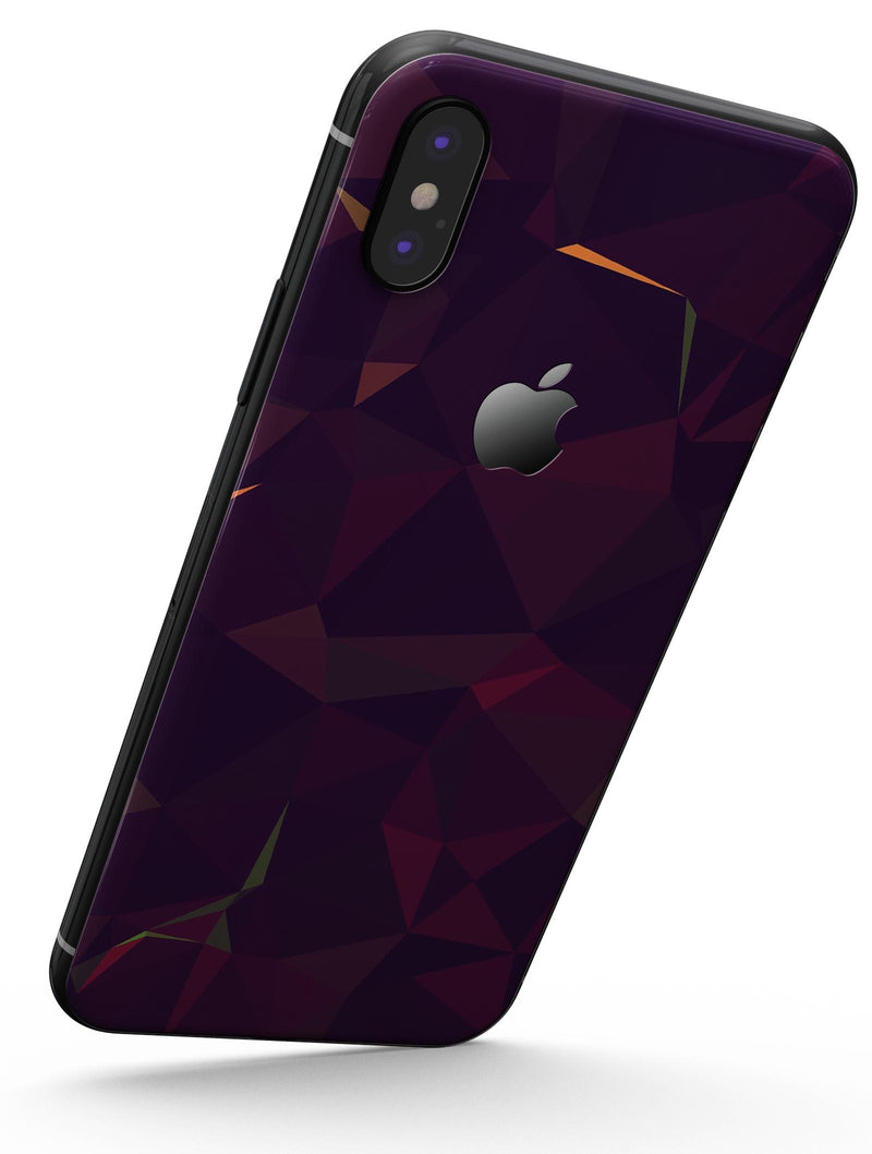 Purple and Orange Geometric Shapes - iPhone X Skin-Kit