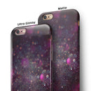 Purple and Pink Unfocused Glowing Light Orbs iPhone 6/6s or 6/6s Plus 2-Piece Hybrid INK-Fuzed Case