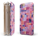 Purple and Pink Watercolor Patchwork iPhone 6/6s or 6/6s Plus 2-Piece Hybrid INK-Fuzed Case