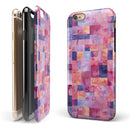 Purple and Pink Watercolor Patchwork iPhone 6/6s or 6/6s Plus 2-Piece Hybrid INK-Fuzed Case