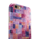 Purple and Pink Watercolor Patchwork iPhone 6/6s or 6/6s Plus 2-Piece Hybrid INK-Fuzed Case