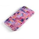 Purple and Pink Watercolor Patchwork iPhone 6/6s or 6/6s Plus 2-Piece Hybrid INK-Fuzed Case