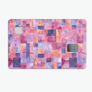 Purple and Pink Watercolor Patchwork - Premium Protective Decal Skin-Kit for the Apple Credit Card