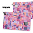 Purple and Pink Watercolor Patchwork - Premium Protective Decal Skin-Kit for the Apple Credit Card