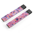 Purple and Pink Watercolor Patchwork - Premium Decal Protective Skin-Wrap Sticker compatible with the Juul Labs vaping device
