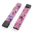 Purple and Pink Watercolor Patchwork - Premium Decal Protective Skin-Wrap Sticker compatible with the Juul Labs vaping device
