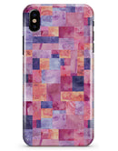 Purple and Pink Watercolor Patchwork - iPhone X Clipit Case