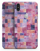 Purple and Pink Watercolor Patchwork - iPhone X Skin-Kit