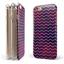 Purple and Red Grunge Clouds with White Chevron iPhone 6/6s or 6/6s Plus 2-Piece Hybrid INK-Fuzed Case