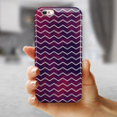 Purple and Red Grunge Clouds with White Chevron iPhone 6/6s or 6/6s Plus 2-Piece Hybrid INK-Fuzed Case