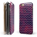 Purple and Red Grunge Clouds with White Chevron iPhone 6/6s or 6/6s Plus 2-Piece Hybrid INK-Fuzed Case