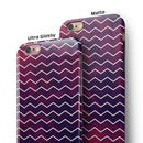 Purple and Red Grunge Clouds with White Chevron iPhone 6/6s or 6/6s Plus 2-Piece Hybrid INK-Fuzed Case