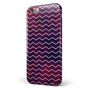 Purple and Red Grunge Clouds with White Chevron iPhone 6/6s or 6/6s Plus 2-Piece Hybrid INK-Fuzed Case