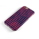 Purple and Red Grunge Clouds with White Chevron iPhone 6/6s or 6/6s Plus 2-Piece Hybrid INK-Fuzed Case