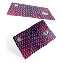 Purple and Red Grunge Clouds with White Chevron - Premium Protective Decal Skin-Kit for the Apple Credit Card