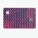 Purple and Red Grunge Clouds with White Chevron - Premium Protective Decal Skin-Kit for the Apple Credit Card