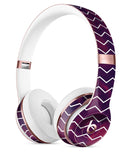 Purple and Red Grunge Clouds with White Chevron Full-Body Skin Kit for the Beats by Dre Solo 3 Wireless Headphones