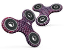 Purple and Red Grunge Clouds with White Chevron Full-Body Fidget Spinner Skin-Kit