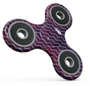 Purple and Red Grunge Clouds with White Chevron Full-Body Fidget Spinner Skin-Kit