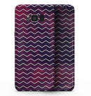 Purple and Red Grunge Clouds with White Chevron - Samsung Galaxy S8 Full-Body Skin Kit