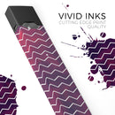 Purple and Red Grunge Clouds with White Chevron - Premium Decal Protective Skin-Wrap Sticker compatible with the Juul Labs vaping device