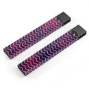 Purple and Red Grunge Clouds with White Chevron - Premium Decal Protective Skin-Wrap Sticker compatible with the Juul Labs vaping device