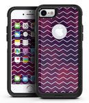 Purple and Red Grunge Clouds with White Chevron - iPhone 7 or 8 OtterBox Case & Skin Kits