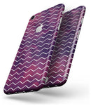 Purple and Red Grunge Clouds with White Chevron - Skin-kit for the iPhone 8 or 8 Plus