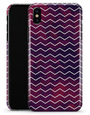 Purple and Red Grunge Clouds with White Chevron - iPhone X Clipit Case