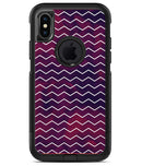 Purple and Red Grunge Clouds with White Chevron - iPhone X OtterBox Case & Skin Kits