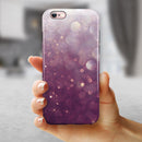 Purple and White Unfocued Orbs of Light iPhone 6/6s or 6/6s Plus 2-Piece Hybrid INK-Fuzed Case