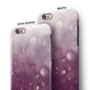 Purple and White Unfocued Orbs of Light iPhone 6/6s or 6/6s Plus 2-Piece Hybrid INK-Fuzed Case