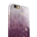 Purple and White Unfocued Orbs of Light iPhone 6/6s or 6/6s Plus 2-Piece Hybrid INK-Fuzed Case