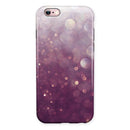 Purple and White Unfocued Orbs of Light iPhone 6/6s or 6/6s Plus 2-Piece Hybrid INK-Fuzed Case