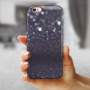 Purple and Black Unfocused Orbs of Light iPhone 6/6s or 6/6s Plus 2-Piece Hybrid INK-Fuzed Case
