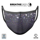 Purple and blavck Unfocused Orbs of Light - Made in USA Mouth Cover Unisex Anti-Dust Cotton Blend Reusable & Washable Face Mask with Adjustable Sizing for Adult or Child