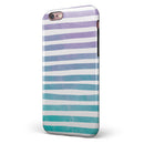 Purple to Green WaterColor Ombre Stripes iPhone 6/6s or 6/6s Plus 2-Piece Hybrid INK-Fuzed Case