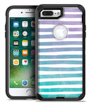 Purple to Green WaterColor Ombre Stripes - iPhone 7 Plus/8 Plus OtterBox Case & Skin Kits
