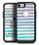 Purple to Green WaterColor Ombre Stripes 2 - iPhone 7 or 8 OtterBox Case & Skin Kits
